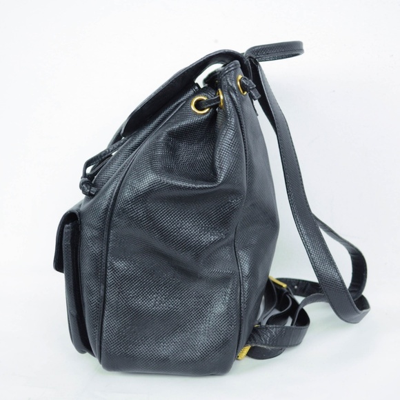 Vintage Bottega Veneta Leather Backpack Drawstring